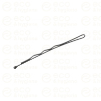 Wsuwka karbowana z jedną kulką 6 cm czarna – 100 szt.