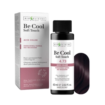 BIOELIXIRE Kwasowa farba do włosów Be Cool SOFT TOUCH - 4.73 Średni złoty brązowy kasztan / Medium Golden Brown Chestnut - 60ml