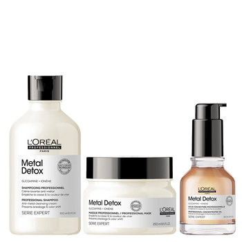 LOREAL METAL DETOX TRIO SHAMPOO 300ML+MÁSCARA 250ML+ÓLEO 50ML