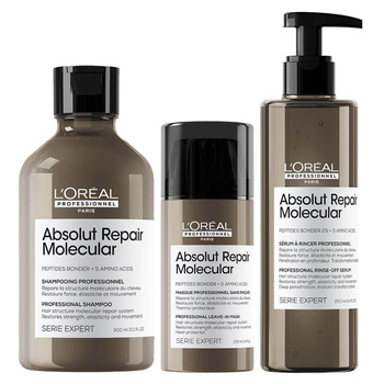 LOREAL KIT ABSOLUT REPAIR MOLECULAR TRIO SHAMPOO 300ML+SÉRUM 250ML+LEAVE-IN 50ML
